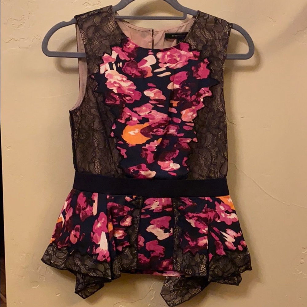 BCBG Maxazria Trumpet waist Sleeveless top S